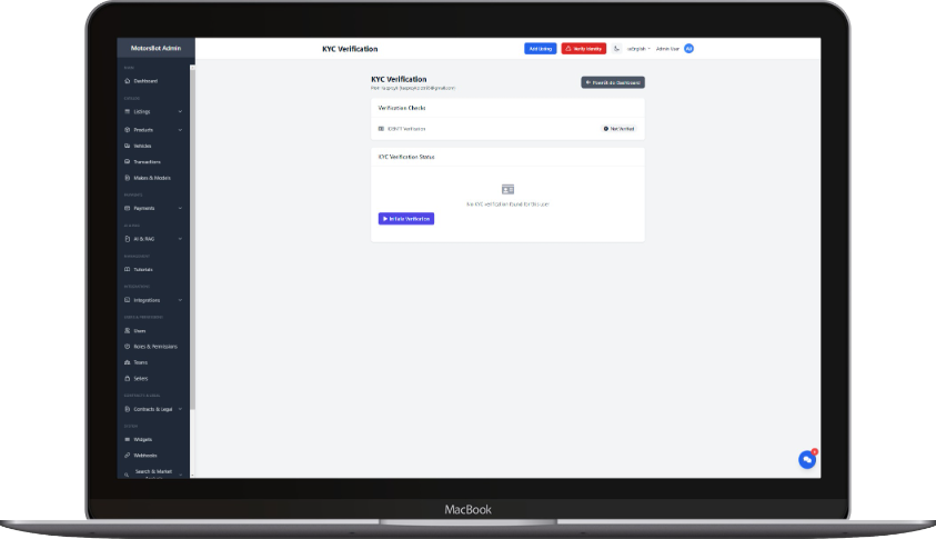 Panel webowy MotorsBot
